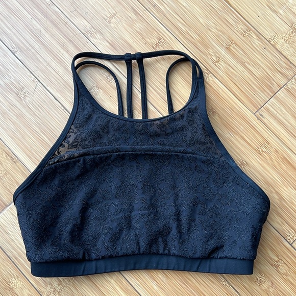 Lululemon High Neck Lacey Sports Bra - Picture 1 of 4
